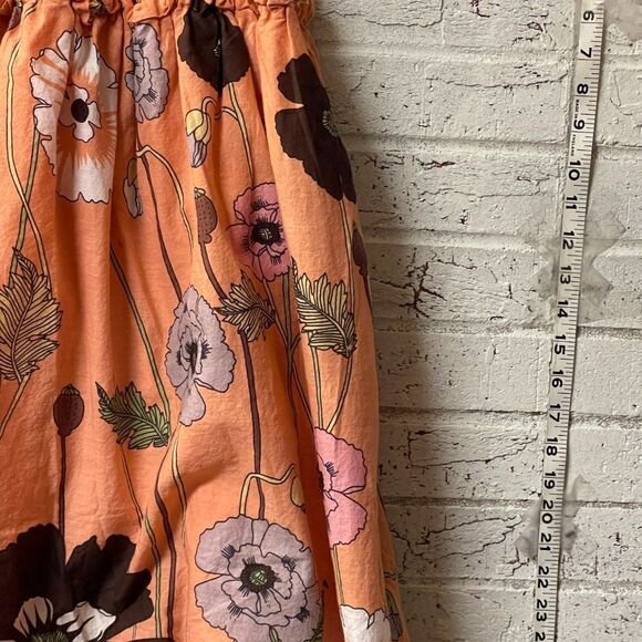 {Sabby Anand} peach floral Resort Summer dress Size Small - Picture 4 of 11